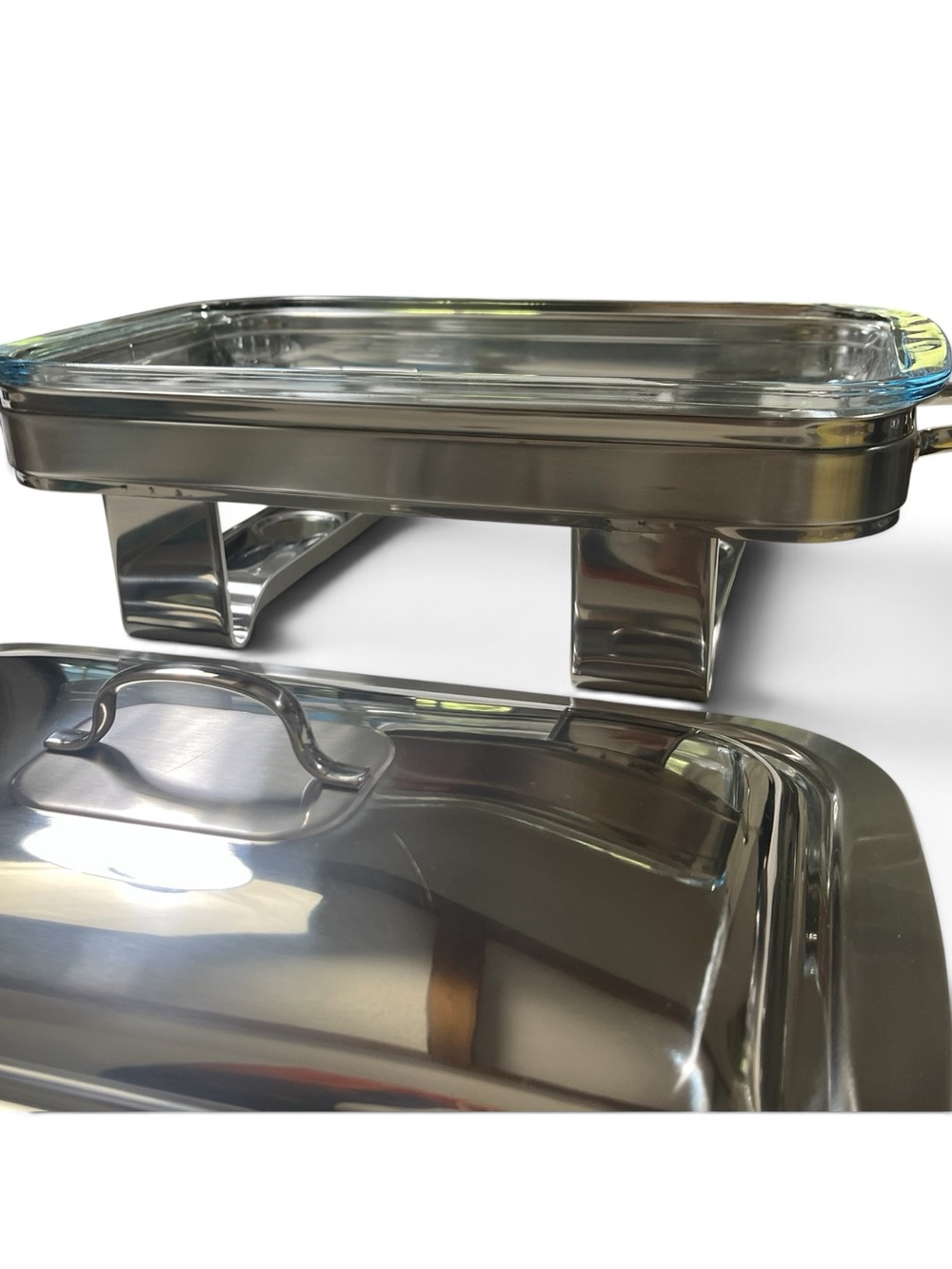 Tramontina Gourmet Stainless Steel Buffet Server with Glass Baking Dish - Silver - Picture 3 of 8